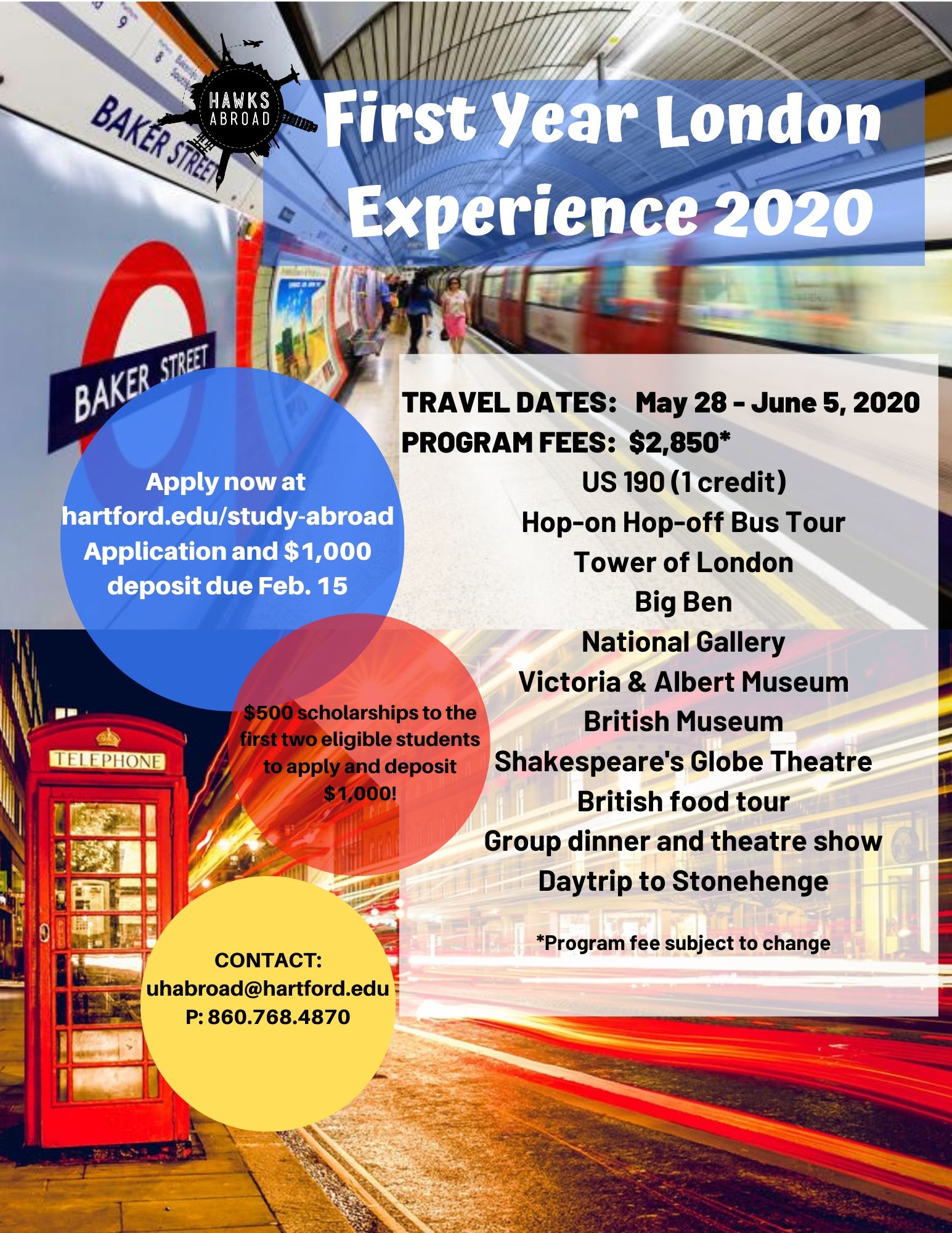 First Year London Experience May 2020 May 28 to June 5